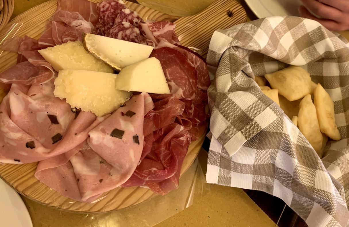 a selection of Ferrarese antipasti