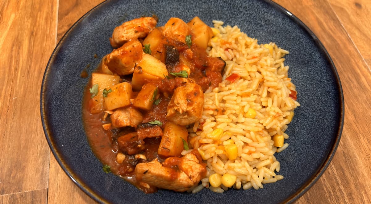 Smokey Chicken and Potato Stew with Chorizo