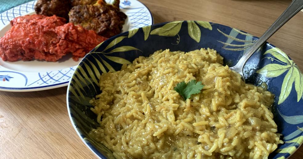 Basmati Rice with Creamed Coconut and Garam Masala