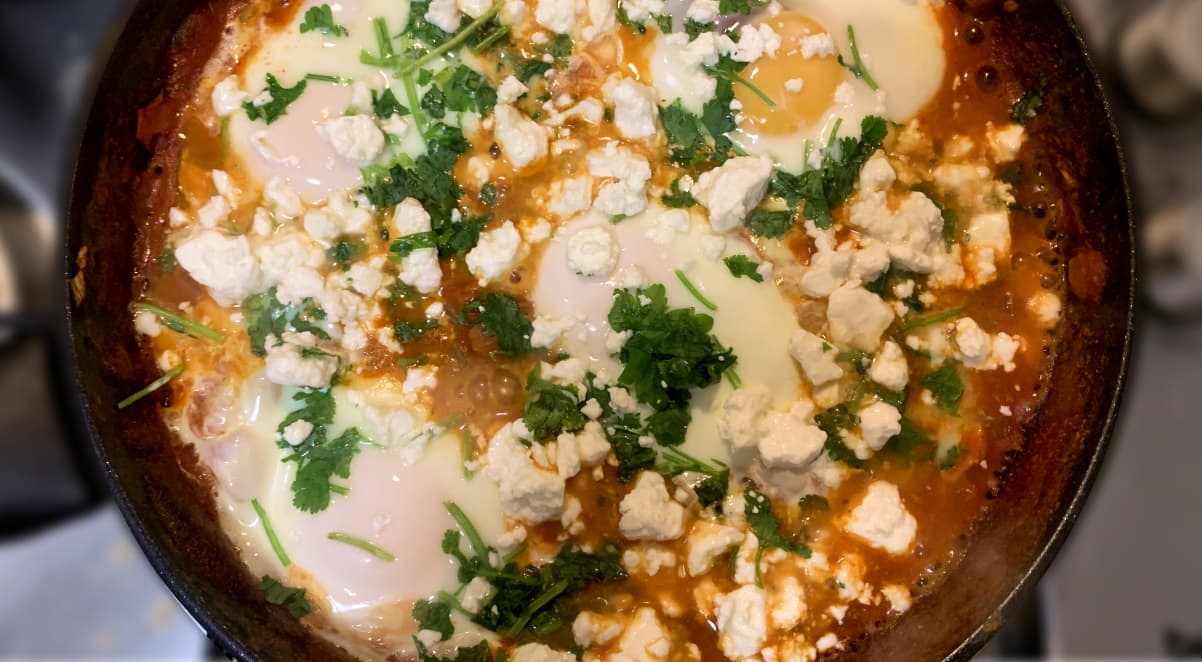 Comforting Shakshouka For Two With Feta 