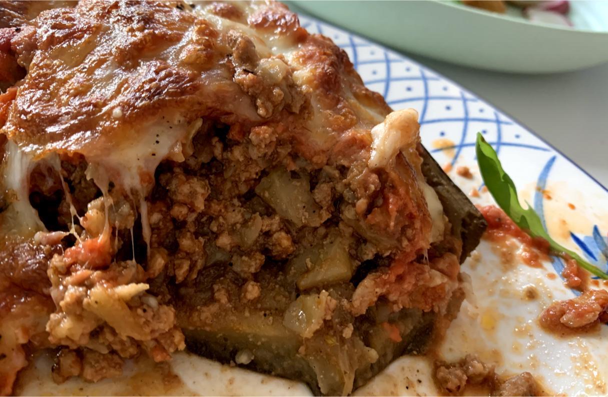 aubergine stuffed with ragù