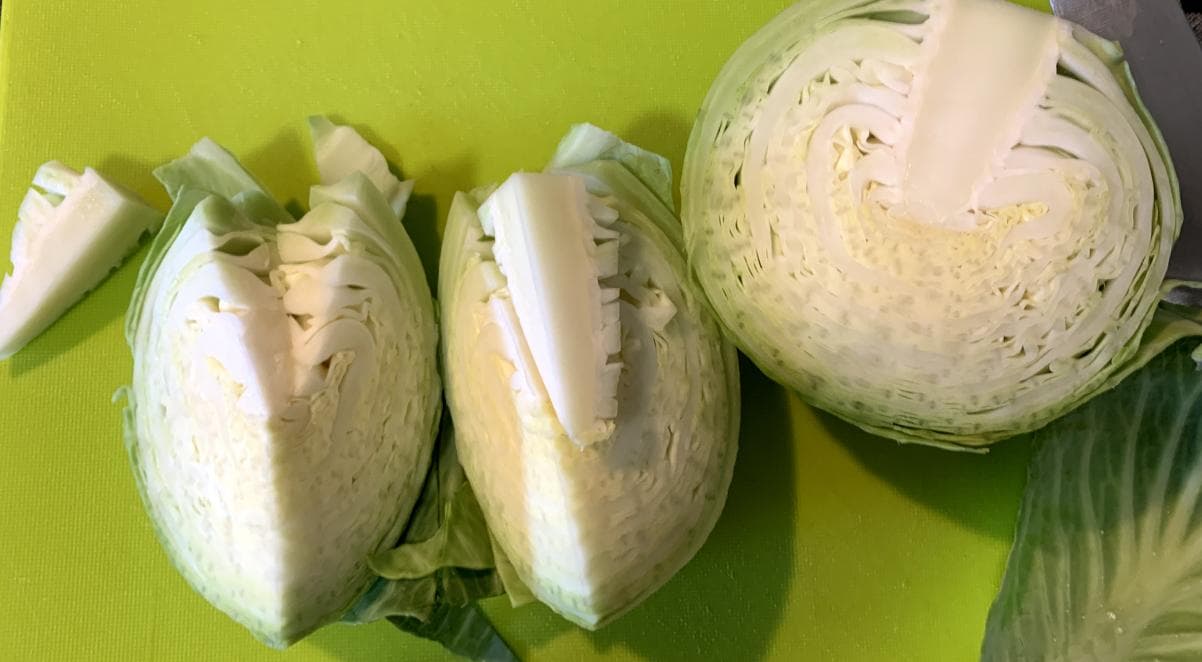 sliced up cabbage